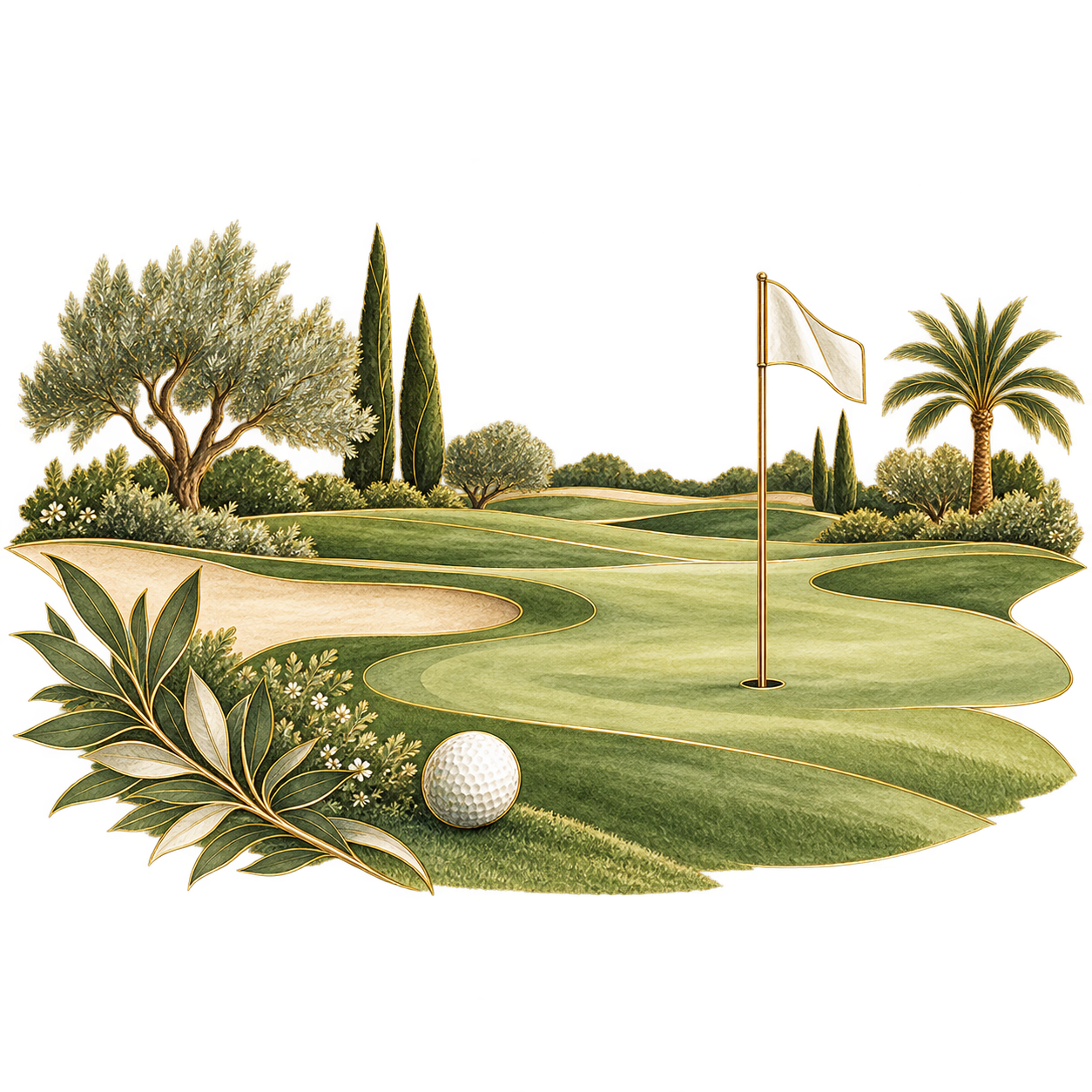 Illustration des greens d’Amelkis
